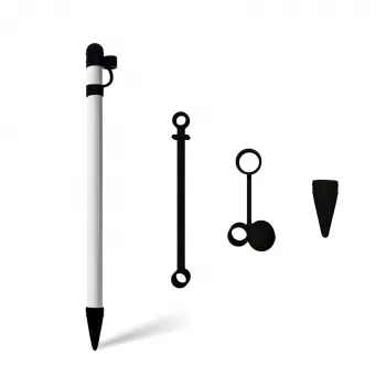Apple Pencil Silicone Case: Cap, Nib Covers + Cord